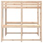 Cama alta con escritorio y escalera madera maciza 160x200 cm