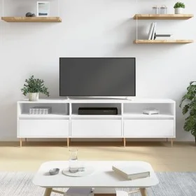 Weißer TV-Schrank aus Sperrholz, 150 x 30 x 44,5 cm von vidaXL, TV-Möbel - Ref: Foro24-831268, Preis: 84,42 €, Rabatt: %