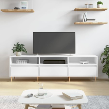 Weißer TV-Schrank aus Sperrholz, 150 x 30 x 44,5 cm von vidaXL, TV-Möbel - Ref: Foro24-831268, Preis: 85,46 €, Rabatt: %