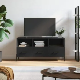 Black engineered wood TV cabinet 102x36x50 cm by vidaXL, TV Furniture - Ref: Foro24-829045, Price: 72,39 €, Discount: %