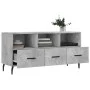 Engineered wood TV stand in concrete gray, 102x36x50 cm by vidaXL, TV Furniture - Ref: Foro24-829056, Price: 80,59 €, Discoun...