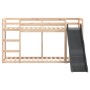 Litera con tobogán y escalera madera maciza de pino 90x200 cm