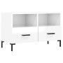 Sperrholz TV-Möbel glänzend weiß 80x36x50 cm von vidaXL, TV-Möbel - Ref: Foro24-828974, Preis: 73,22 €, Rabatt: %