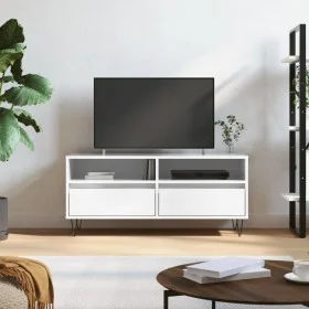 Sperrholz TV-Möbel glänzend weiß 100x34,5x44,5cm von vidaXL, TV-Möbel - Ref: Foro24-831238, Preis: 77,48 €, Rabatt: %
