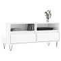 Mueble de TV madera contrachapada blanco brillo 100x34,5x44,5cm de vidaXL, Muebles TV - Ref: Foro24-831238, Precio: 78,37 €, ...