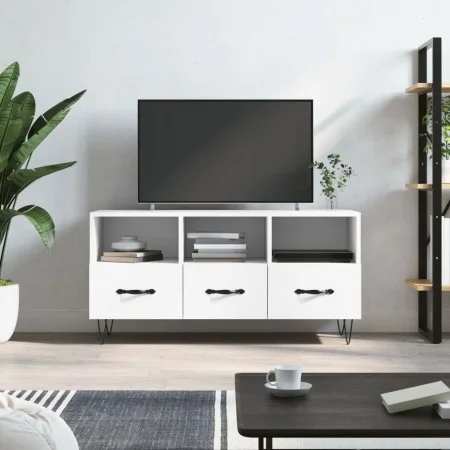 Holzwerkstoff TV-Möbel weiß 102x36x50 cm von vidaXL, TV-Möbel - Ref: Foro24-829028, Preis: 58,31 €, Rabatt: %