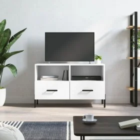 Weißer TV-Schrank aus Sperrholz, 80 x 36 x 50 cm von vidaXL, TV-Möbel - Ref: Foro24-828980, Preis: 52,62 €, Rabatt: %