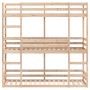 Litera triple de madera maciza de pino 90x200 cm
