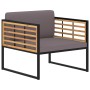Garden chairs 2 units and dark gray solid acacia wood cushions by vidaXL, Garden chairs - Ref: Foro24-46508, Price: 295,51 €,...