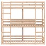 Litera triple de madera maciza de pino 75x190 cm