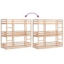 Litera triple de madera maciza de pino 75x190 cm