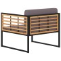 Garden chairs 2 units and dark gray solid acacia wood cushions by vidaXL, Garden chairs - Ref: Foro24-46508, Price: 295,51 €,...