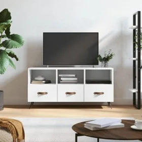 Weißer TV-Schrank aus Holzwerkstoff, 102 x 36 x 50 cm von vidaXL, TV-Möbel - Ref: Foro24-829004, Preis: 59,00 €, Rabatt: %