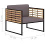 Garden chairs 2 units and dark gray solid acacia wood cushions by vidaXL, Garden chairs - Ref: Foro24-46508, Price: 295,51 €,...