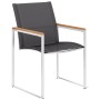 Gartenstühle 4 Einheiten Textilene und grauer Edelstahl von vidaXL, Gartenstühle - Ref: Foro24-46516, Preis: 385,86 €, Rabatt: %