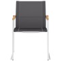 Gartenstühle 4 Einheiten Textilene und grauer Edelstahl von vidaXL, Gartenstühle - Ref: Foro24-46516, Preis: 385,86 €, Rabatt: %
