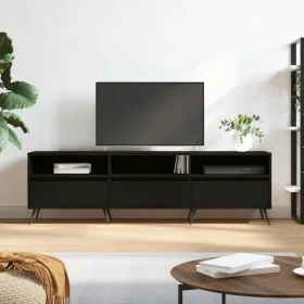 Mueble de TV madera contrachapada negro 150x30x44,5 cm de vidaXL, Muebles TV - Ref: Foro24-831253, Precio: 98,95 €, Descuento: %
