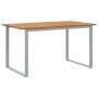 Conjunto de Comedor de Jardín 5 pcs Gris y marrón