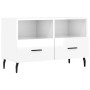 Glänzend weißer Sperrholz-TV-Schrank 80x36x50 cm von vidaXL, TV-Möbel - Ref: Foro24-828990, Preis: 50,58 €, Rabatt: %