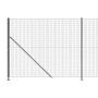 Cerca de alambre con brida gris antracita 1,4x25 m