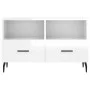 Glossy white plywood TV cabinet 80x36x50 cm by vidaXL, TV Furniture - Ref: Foro24-828990, Price: 50,58 €, Discount: %