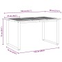 Conjunto de Comedor de Jardín 7 pcs Gris y marrón