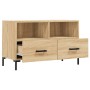 Mueble para TV madera contrachapada roble ahumado 80x36x50 cm de vidaXL, Muebles TV - Ref: Foro24-828975, Precio: 67,65 €, De...