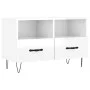 Glänzend weißer Sperrholz-TV-Schrank 80x36x50 cm von vidaXL, TV-Möbel - Ref: Foro24-828966, Preis: 46,48 €, Rabatt: %