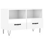Glänzend weißer Sperrholz-TV-Schrank 80x36x50 cm von vidaXL, TV-Möbel - Ref: Foro24-828966, Preis: 46,48 €, Rabatt: %