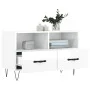 Glänzend weißer Sperrholz-TV-Schrank 80x36x50 cm von vidaXL, TV-Möbel - Ref: Foro24-828966, Preis: 46,48 €, Rabatt: %