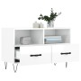 Glänzend weißer Sperrholz-TV-Schrank 80x36x50 cm von vidaXL, TV-Möbel - Ref: Foro24-828966, Preis: 46,48 €, Rabatt: %
