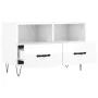 Glänzend weißer Sperrholz-TV-Schrank 80x36x50 cm von vidaXL, TV-Möbel - Ref: Foro24-828966, Preis: 46,48 €, Rabatt: %