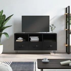 Black engineered wood TV cabinet 102x36x50 cm by vidaXL, TV Furniture - Ref: Foro24-829029, Price: 78,70 €, Discount: %