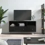 Black engineered wood TV cabinet 102x36x50 cm by vidaXL, TV Furniture - Ref: Foro24-829029, Price: 78,70 €, Discount: %