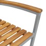 Conjunto de Comedor de Jardín 5 pcs Gris y marrón