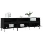 Schwarzer TV-Schrank aus Sperrholz, 150 x 30 x 44,5 cm von vidaXL, TV-Möbel - Ref: Foro24-831285, Preis: 89,72 €, Rabatt: %