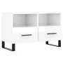 Glänzend weißer Sperrholz-TV-Schrank 80x36x50 cm von vidaXL, TV-Möbel - Ref: Foro24-828998, Preis: 61,55 €, Rabatt: %