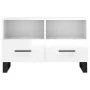 Mueble de TV madera contrachapada blanco brillo 80x36x50 cm de vidaXL, Muebles TV - Ref: Foro24-828998, Precio: 61,55 €, Desc...