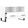 Glänzend weißer Sperrholz-TV-Schrank 80x36x50 cm von vidaXL, TV-Möbel - Ref: Foro24-828998, Preis: 61,55 €, Rabatt: %