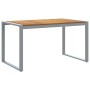 Conjunto de Comedor de Jardín 5 pcs Gris y marrón