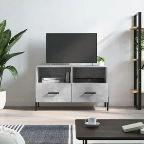 Concrete gray plywood TV cabinet 80x36x50 cm by vidaXL, TV Furniture - Ref: Foro24-828984, Price: 51,53 €, Discount: %