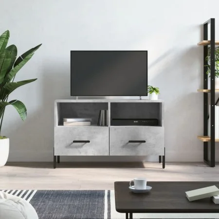 Concrete gray plywood TV cabinet 80x36x50 cm by vidaXL, TV Furniture - Ref: Foro24-828984, Price: 51,53 €, Discount: %