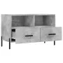 Concrete gray plywood TV cabinet 80x36x50 cm by vidaXL, TV Furniture - Ref: Foro24-828984, Price: 51,53 €, Discount: %