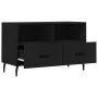 Mueble para TV madera contrachapada negro 80x36x50 cm de vidaXL, Muebles TV - Ref: Foro24-828989, Precio: 67,29 €, Descuento: %