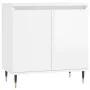 Glossy white engineered wood bathroom cabinet 58x33x60 cm by vidaXL, bathroom vanities - Ref: Foro24-831574, Price: 49,02 €, ...