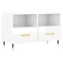 Glänzend weißer Sperrholz-TV-Schrank 80x36x50 cm von vidaXL, TV-Möbel - Ref: Foro24-828950, Preis: 47,84 €, Rabatt: %