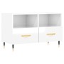 Glänzend weißer Sperrholz-TV-Schrank 80x36x50 cm von vidaXL, TV-Möbel - Ref: Foro24-828950, Preis: 47,84 €, Rabatt: %