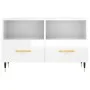 Glänzend weißer Sperrholz-TV-Schrank 80x36x50 cm von vidaXL, TV-Möbel - Ref: Foro24-828950, Preis: 47,84 €, Rabatt: %