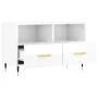 Glänzend weißer Sperrholz-TV-Schrank 80x36x50 cm von vidaXL, TV-Möbel - Ref: Foro24-828950, Preis: 47,84 €, Rabatt: %