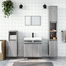 Armario de baño madera de ingeniería gris Sonoma 58x33x60 cm de vidaXL, Tocadores de baño - Ref: Foro24-831586, Precio: 42,64...